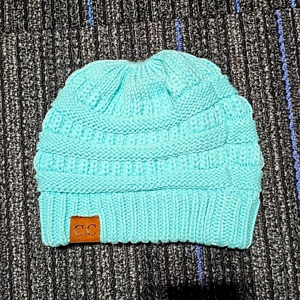 C.C Beanie Hat w Hair Hole